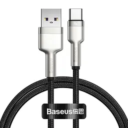 Кабель Baseus Cafule Metal Cable USB to Type-C 40W 4A 1m CATJK-A01 Black