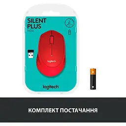 Бездротова миша Logitech M330 Silent Plus (910-004911) червона - мініатюра 4