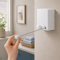 Білизняна мотузка для речей Clothesline 4.2 метри / Трос для білизни White - мініатюра 4