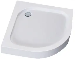 Душовий піддон Eger Tisza 90x90 напівкруглий white 599-0909R, Білий, білий - мініатюра 2