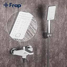 Змішувач для ванни Frap F3258 білий/хром - мініатюра 2