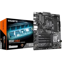 Мат.плата AM4 (B550) Gigabyte B550 EAGLE, B550, 4xDDR4, Int.Video(CPU), 4xSATA3, 2xM.2, 1xPCI-E 4.0 x16, 4xPCI-E 3.0 x16, Realtek 7.1, Realtek GbE, 6xUSB 3.2 / 8xUSB 2.0, HDMI, ATX