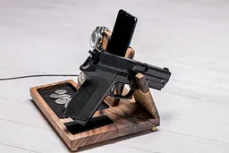Дерев'яний аксесуар для зберігання гаджетів ecoWalnut "Police" 240x180x140 мм - мініатюра 3