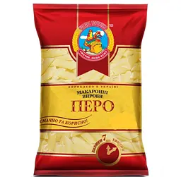 Макаронні вироби Щедра Торбинка Перо рифлені 20 кг
