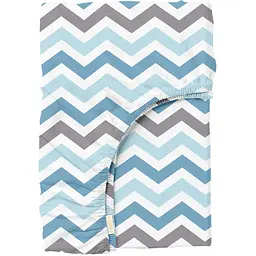 Простирадло Cosas на резинці 100х200 grey zigzag cs2, синій (ZigGreyBlue_100х200)