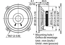 Коаксіальна автоакустика Kenwood KFC-S1356 [55251] - мініатюра 2