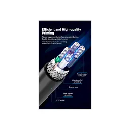 Кабель для принтера USB 2.0 AM/BM 1.0m 480Mbps PVC black Vention (COQBF) - мініатюра 6