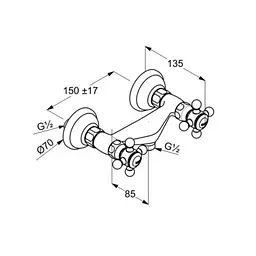 Змішувач для душу Kludi Adlon DN 15 516100520 - мініатюра 2