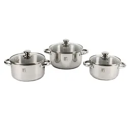 Набір каструль із кришками Bergner Alea 1,5 / 2,2 / 2,9 л (BGEU-5505)