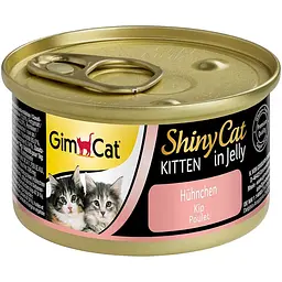 Консерви для котів GimCat Shiny Kitten Для кошенят з куркою 70 г (4002064413341)