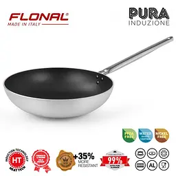 Сковорода ВОК Flonal Pura Induction Professional 32 см (GPRWO3270) - мініатюра 2