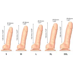 Реалістичний фалоімітатор Strap-On-Me Sliding Skin Realistic Dildo Vanille - S - мініатюра 4