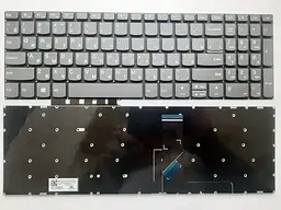 Клавіатура для ноутбуків Lenovo IdeaPad 330S-15 Series сіра без рамки RU/US