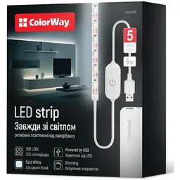 Світлодіодна стрічка ColorWay LED  5м з живленням від USB (CW-LD05)