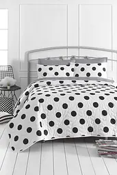 Покривало стьобане з наволочкою Eponj Home - Mixpuan maxi gri сірий 160x220