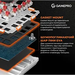 Клавіатура GamePro Red з Hot-Swap RGB Black дротова механічна (MK160B) - мініатюра 12