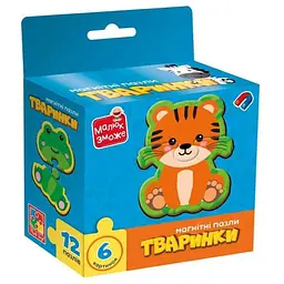 Гра розвиваюча VLADI TOYS "Тваринки" пазли магнітні VT1733-04