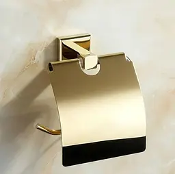 Тримач для туалетного паперу Rea 322199B gold REA-06917, Золотий - мініатюра 2