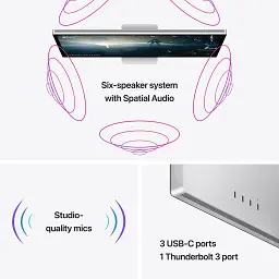 Монітор Apple Studio Display (Nano-Texture Glass) Tilt-adjustable Stand (MMYW3) [66201] - мініатюра 7