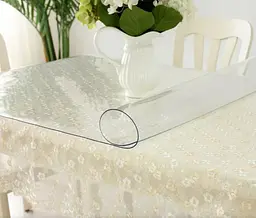 М'яке скло Прозора силіконова скатертина на стіл Soft Glass Захист для меблів 2.5х1.0м (товщина 1.5 мм) - мініатюра 9