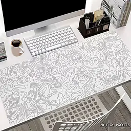 Килимок для миші та клавіатури Topographic White / 100×50 см