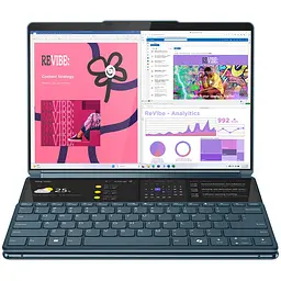 Ноутбук Lenovo Yoga Book 9 13IMU9 з процесором Intel® Core™ Ultra 7 155U pana la 4.8GHz, 2 x 13.3", 2.8K, WQXGA+, OLED, сенсорний, 32GB LPDDR5x RAM, 1TB SSD, Intel® графікою, Windows® Care - мініатюра 4