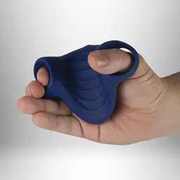 Мастурбатор Rocks Off Palm Blue, петлі для пальців, 10 режимів - мініатюра 4