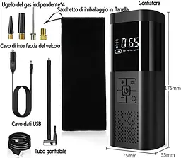 Портативний компресор Wireless Pump 12В ST5509D ∙ Багатофункціональний портативний Wireless Pump компресор - мініатюра 4