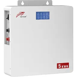 Акумулятор Ritar LiFePO4 48 В (51.2 В/100 А·год/5120 Вт·год) (GE-W5KWH-51.2 В) [175625]