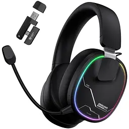 Навушники Onikuma ігрові бездротові GT836 з шумоподавленням мікрофоном та RGB підсвіткою до 60 годин роботи гарнітура для ПК