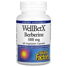 Берберин WellBetX Berberine 500 mg 60 Capsules Natural Factors vit0006524