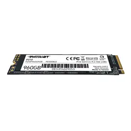 Накопичувач SSD M.2 Patriot P310 960GB NVMe 2280 PCIe 3.0x4 3D NAND TLC (P310P960GM28) - мініатюра 3