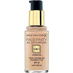 Тональна основа Max Factor Facefinity All Day Flawless 3 в 1 відтінок 40 (Light Ivory) 30 мл - мініатюра 2