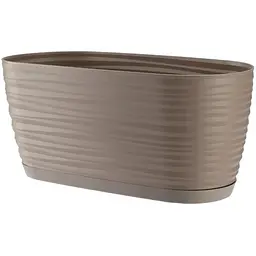 Горщик для квітів Form-Plastic Sahara mini-овал-27 з підставкою 2.7 л бежевий (3110-002)