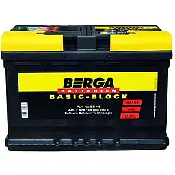 Автомобільний акумулятор BERGA Basic Block 6СТ-74Ah АзЕ 680A (EN) 574104068 - мініатюра 2