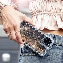 Чохол протиударний з плаваючими блискітками Case-Mate Waterfall CM039326-06 для iPhone 11 Pro (5.8") Gold - мініатюра 2