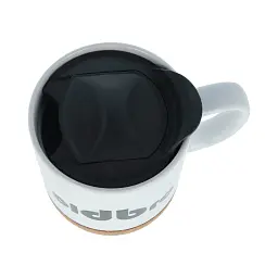 Керамічний кавовий кухоль OldBro classic White 400 мл з ізольованим корковим дном і кришкою - мініатюра 5