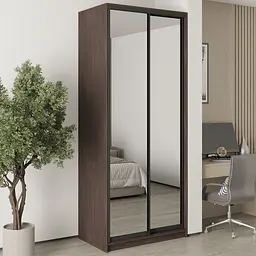 Шафа-купе дводверна MebelStar Стандарт BG 2 Дзеркала 100x45x240 см Дуб рістрето (MBS-10318)