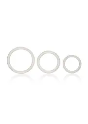 Ерекційне кільце CalExotics Tri-Rings 3 шт білий - мініатюра 2