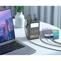 Портативна батарея Hoco J110 Powerful 22.5W LCD/Lamp 60000 mAh Black - мініатюра 7