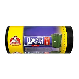 Пакети для сміття Помічниця міцні 120 л 25 шт. - мініатюра 2