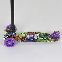 Самокат дитячий Best Scooter 59х17х26 см Фіолетово-чорний 000231509 - мініатюра 4