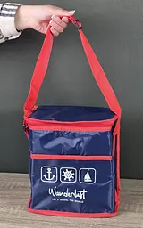 Термосумка 24x16x25 см Stenson Wanderlust R28803 10 л охолодження та збереження температури Синій - мініатюра 3
