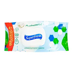 Серветки вологі універсальні Superfresh Antibacterial 120 шт. - мініатюра 2