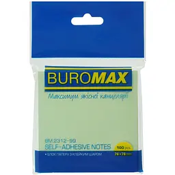 Блок паперу для нотаток Buromax Pastel з клейким шаром 76х76 мм 100 аркушів в асортименті (BM.2312-99) - мініатюра 2