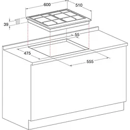 Газова варильна поверхня Whirlpool GMT 6422 AN [95552] - мініатюра 5
