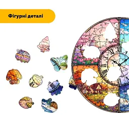 Дерев'яний фігурний пазл puzzlean Чотири сезони, А3, Картонна коробка 200 елементів - мініатюра 3