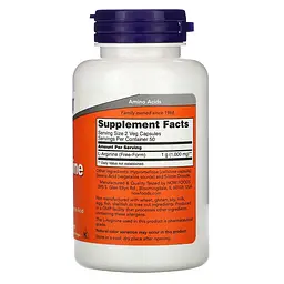 Аргинин L-Arginine 500 mg 100 капсул NOW vit0006570 - миниатюра 2