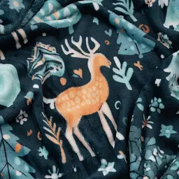 Плед Ardesto Christmas Flannel 160х200 см 100% поліестер олені зелений pbe0050482 - мініатюра 6