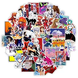 Стікерпак Євангеліон Набір наклейок GeekLand Evangelion 50 штук
